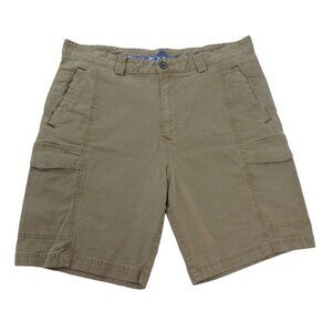 Tommy Bahama Cargo Shorts Mens Brown Cotton Multi Pocket Relaxed Casual Walking